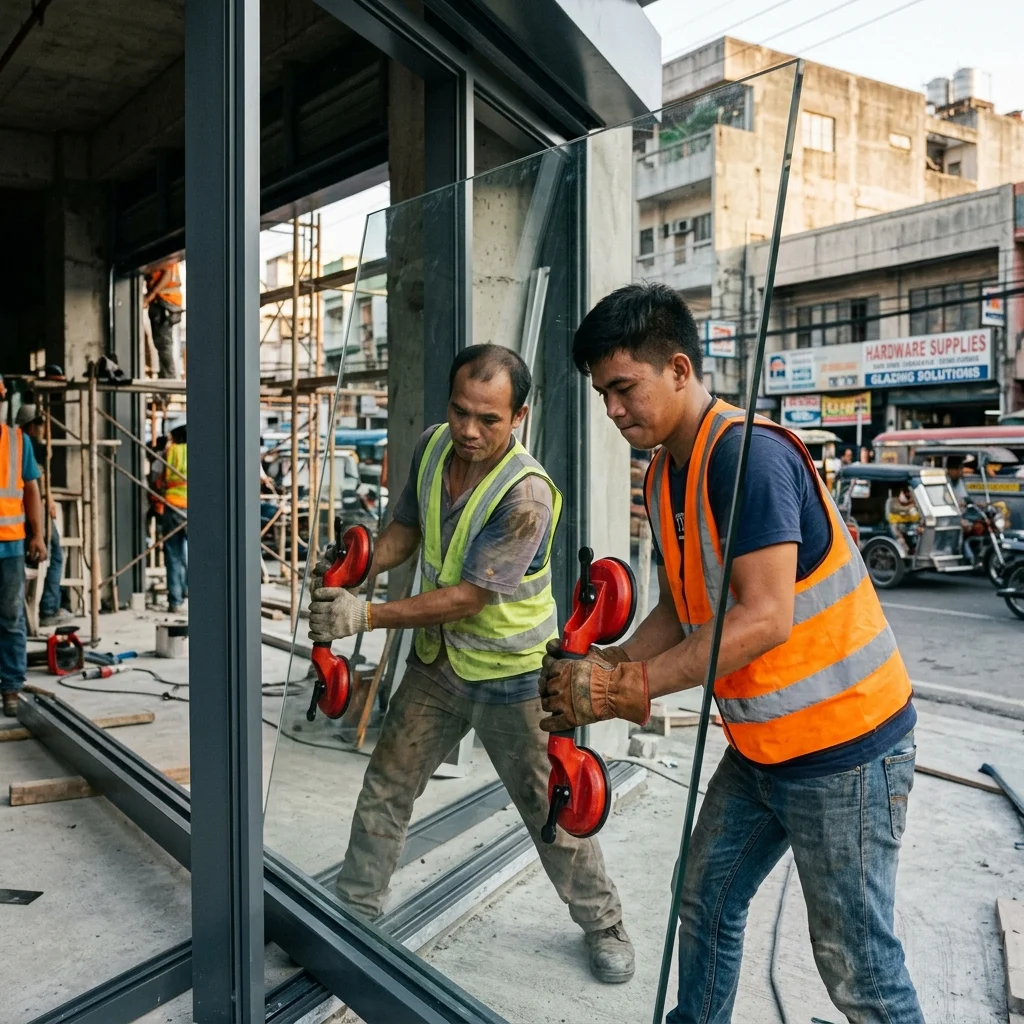 Frameless Glass Panel Installation