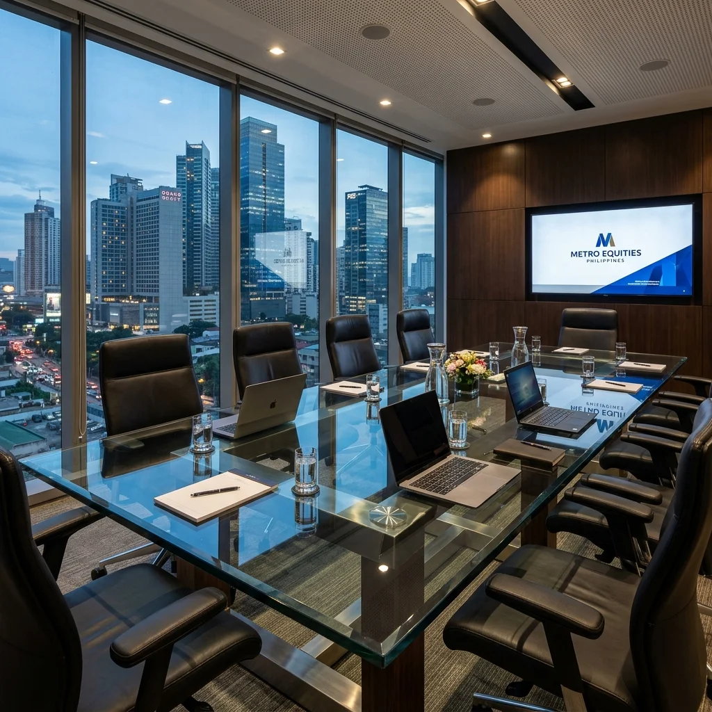 Massive Tempered Glass Conference Table