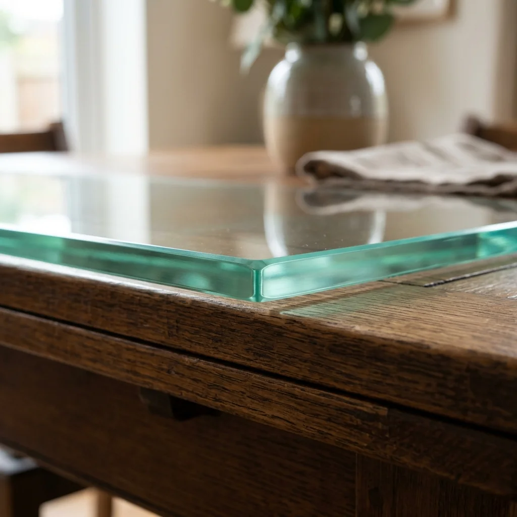 12mm Flat Polished Edge Detail