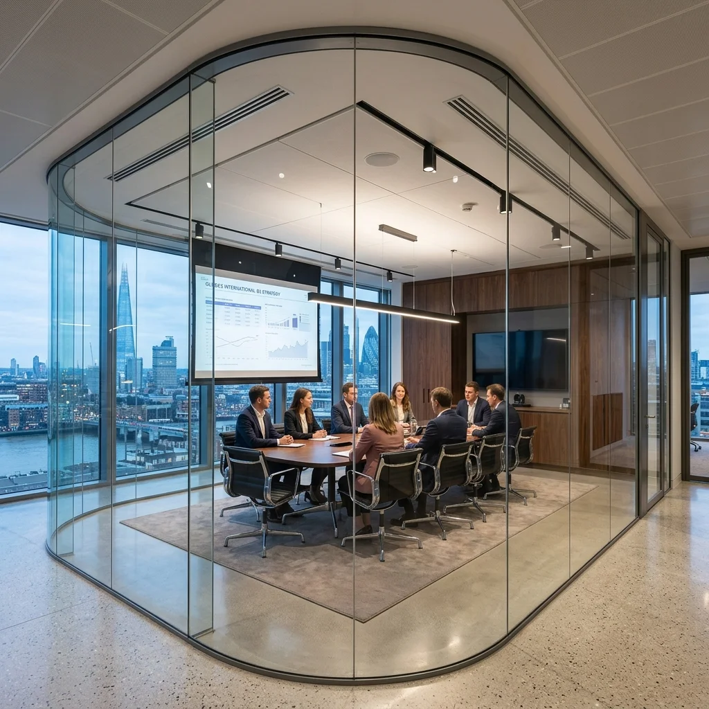 Curved Structural Glass Partitions