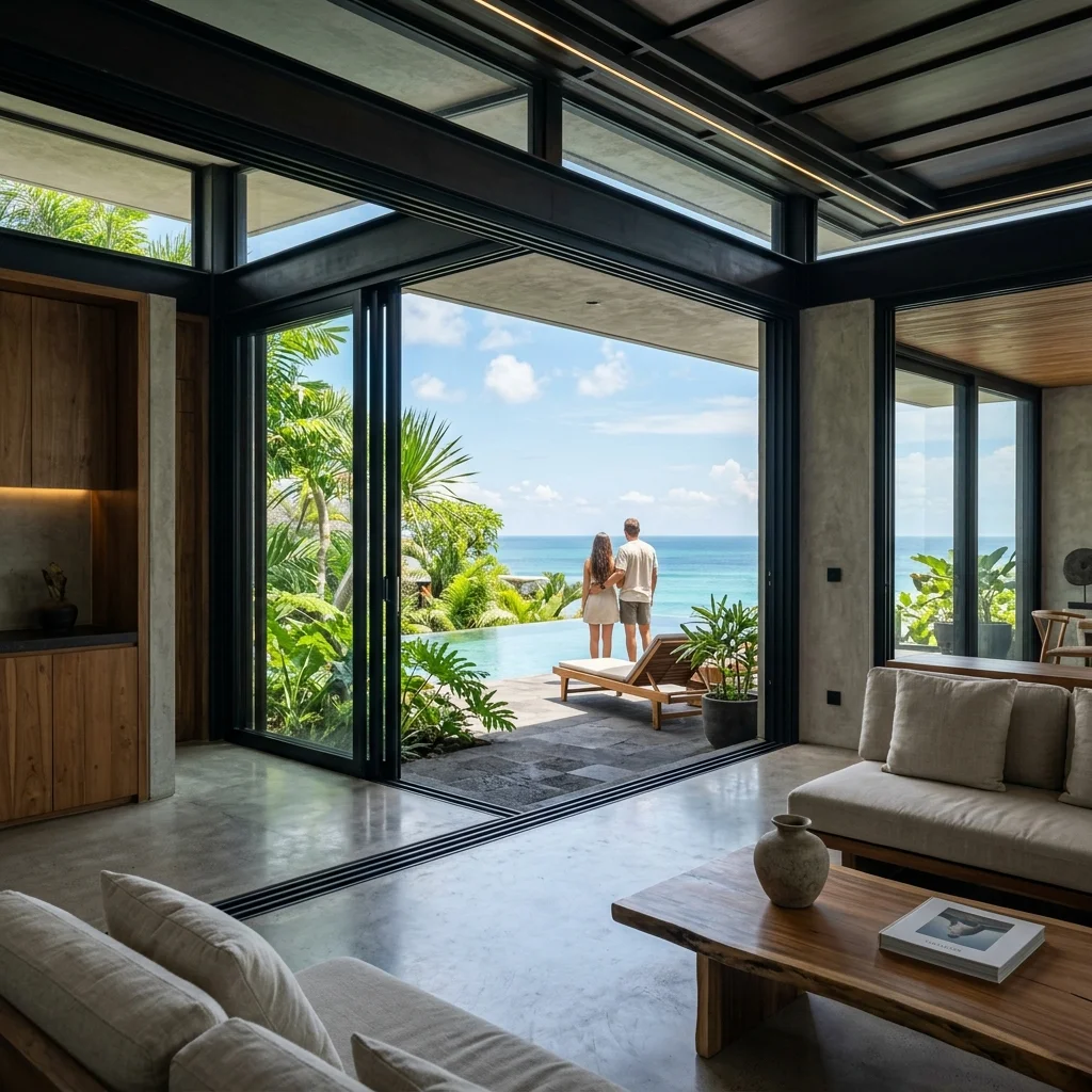 Premium Matte Black Sliding Windows