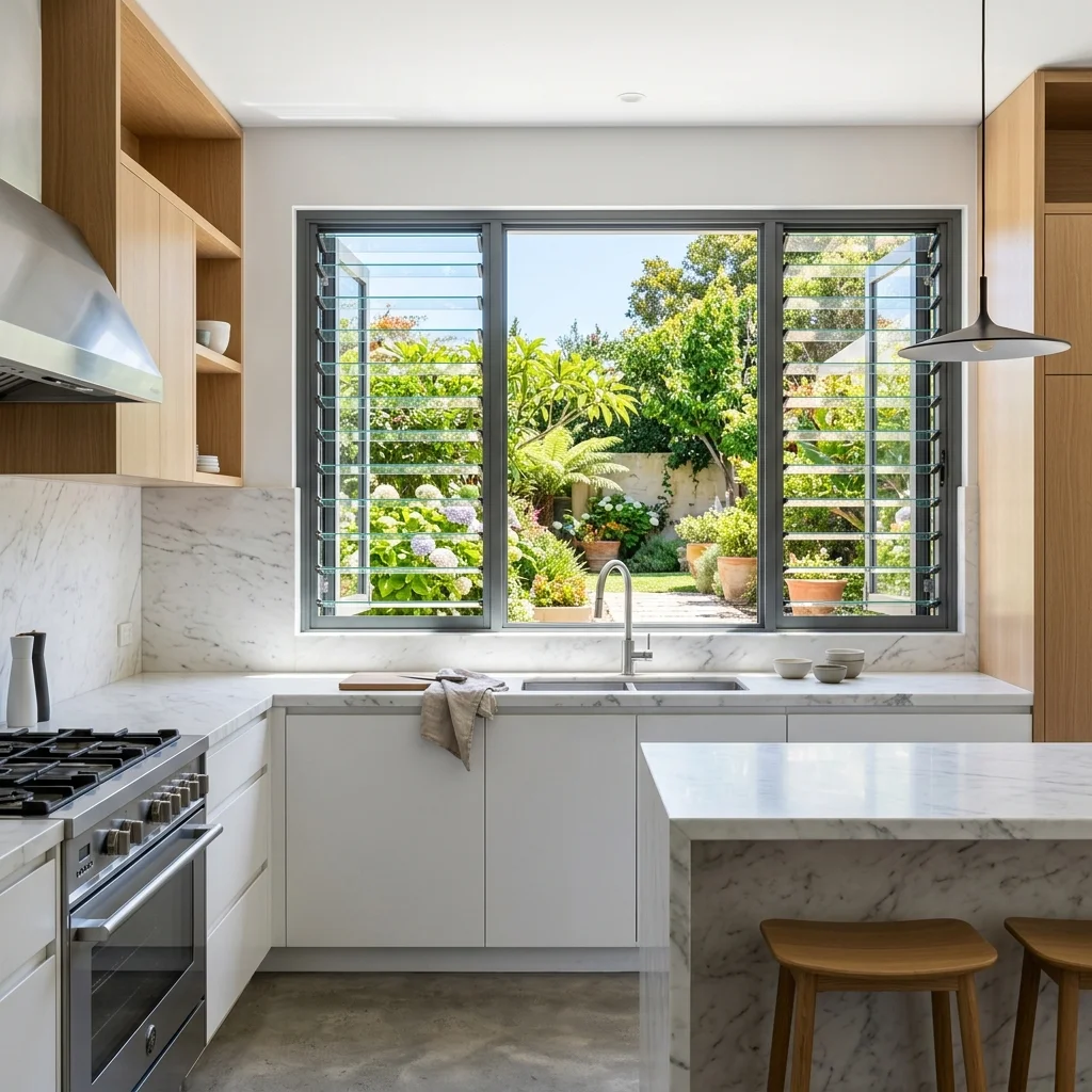 Kitchen Sink Jalousie Ventilation