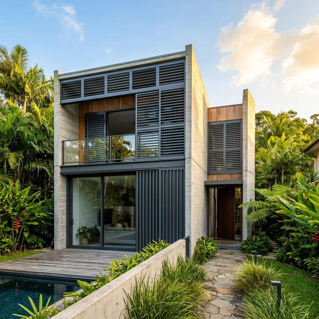 Modern Villa Aluminum Louvers